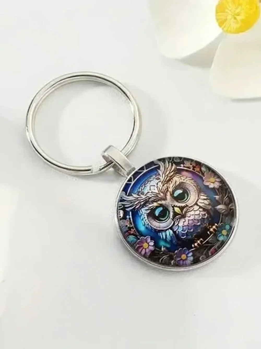 Stainless Steel OWL Keyring Keychain Accessory